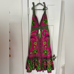 Farm Rio Pink and Green Maxi Dress